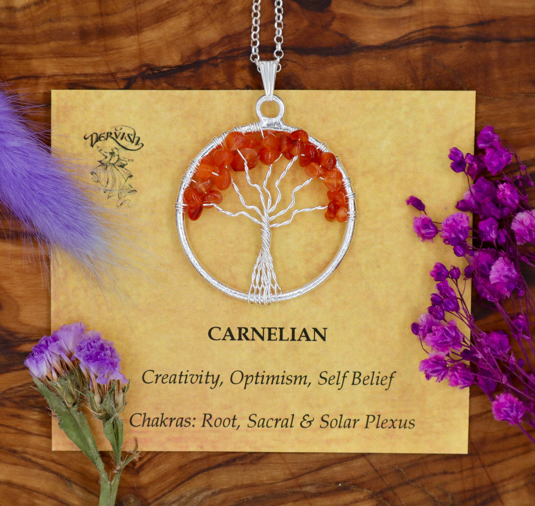 Carnelian Tree of Life Pendant