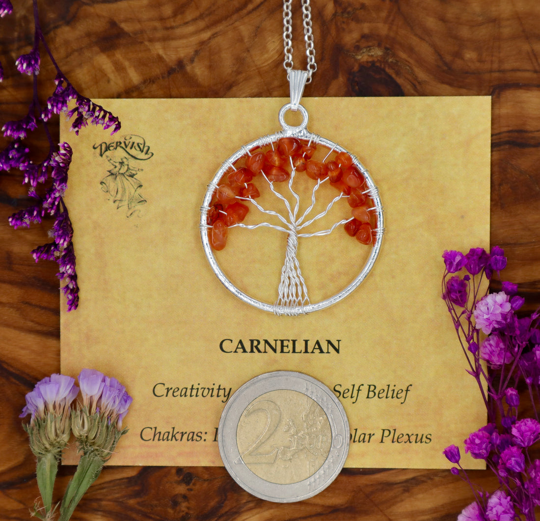 Carnelian Tree of Life Pendant