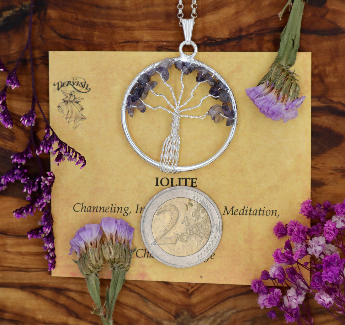 Iolite Tree of Life Pendant