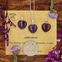 Amethyst, Mini Heart Pendant