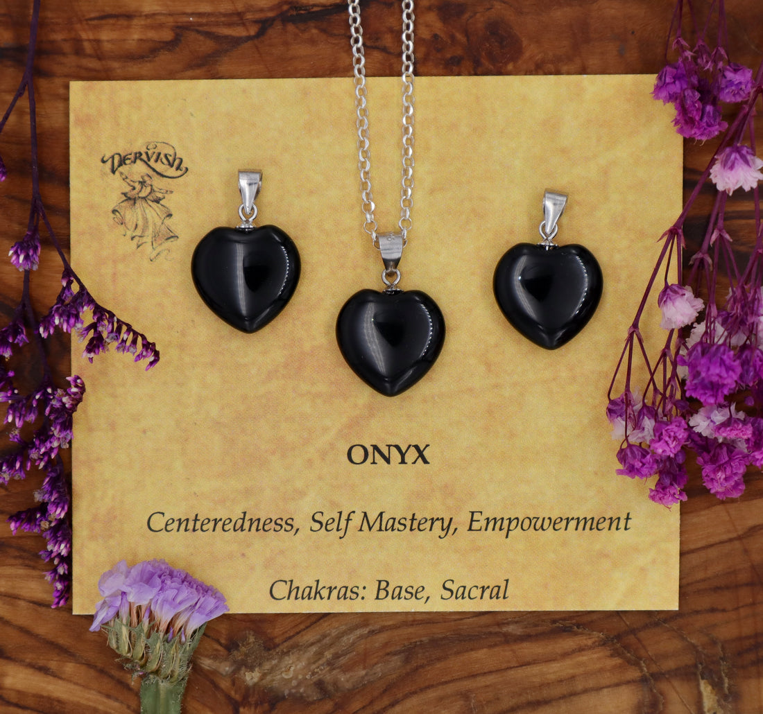 Onyx Mini Heart Pendant