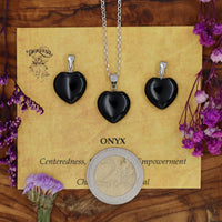 Onyx Mini Heart Pendant