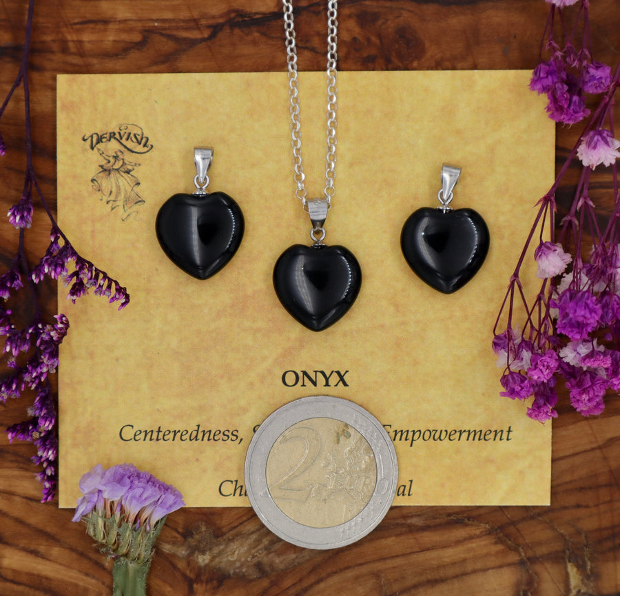 Onyx Mini Heart Pendant