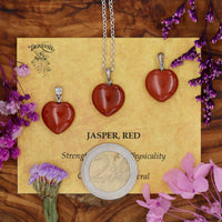 Jasper, Red Mini Heart Pendant