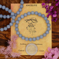 Angelite (Blue Anhydrite) Bracelet 8mm (Sphere)