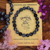 Snowflake Obsidian Bracelet 8mm (Sphere)