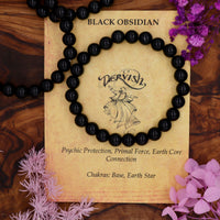 Obsidian, Black Bracelet 8mm (Sphere)
