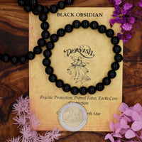 Obsidian, Black Bracelet 8mm (Sphere)