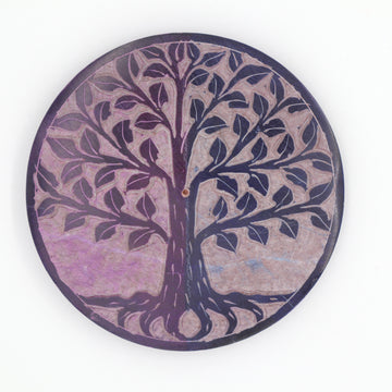 Multi Coloured Incense Plate Tree of Life