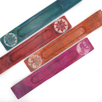Coloured Soapstone Incense Strip with Etchings