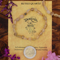 Quartz with Rutile (Rutilated Quartz) Bracelet (Free Form)