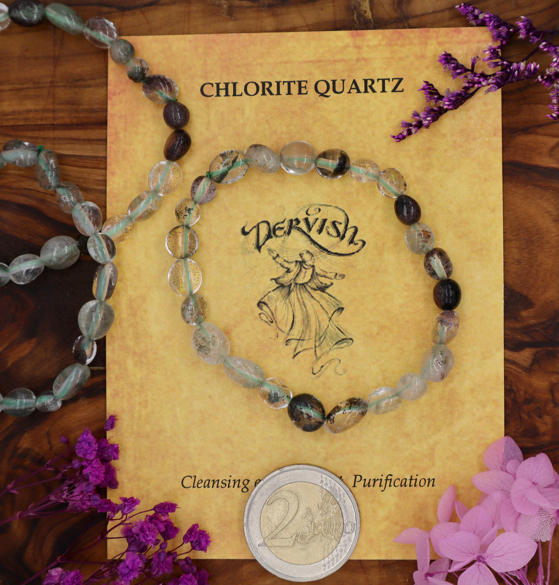 Chlorite Quartz Bracelet (Free Form)