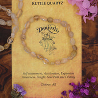 Quartz with Rutile (Rutilated Quartz) Bracelet (Free Form)