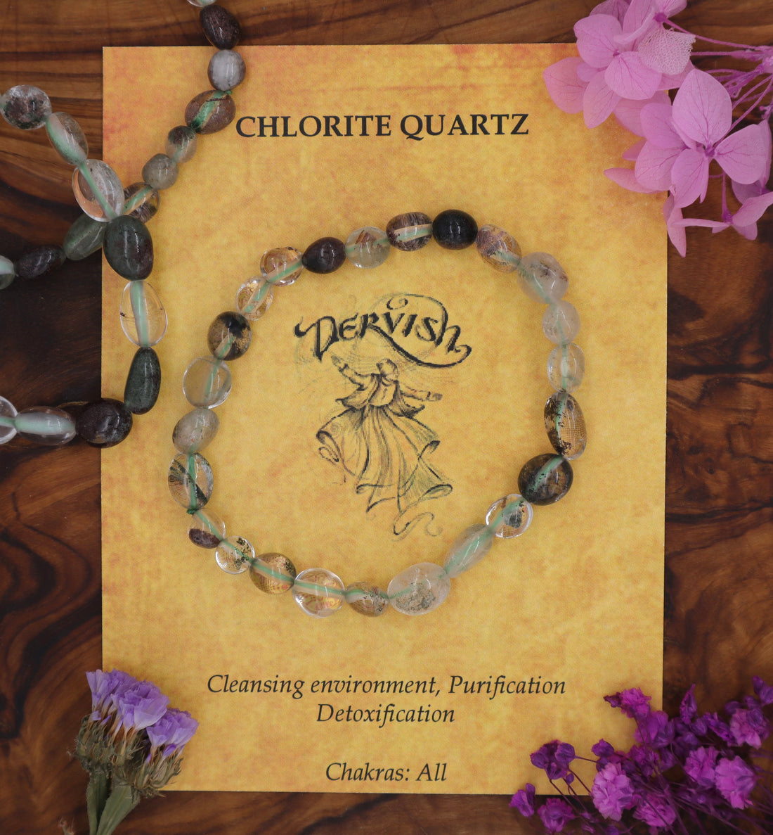 Chlorite Quartz Bracelet (Free Form)